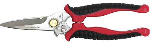 TOOLCRAFT Kombischere I Edelstahl Schneideklingen I Rutschfester Handgriff I Universalschere, Allzweckschere, Multifunktionsschere