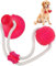 Pet Molar Bite Toy, Suction Cup Dog Toy Rubber Chew Toys Interactive Puppy Training Rope For Teeth Cleaning Pet Supplies (Red)