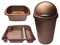 KetoPlastics ROSE GOLD 3 PIECE KITCHEN SET - KITCHEN BIN, RECTANGLE BOWL & DRAINER