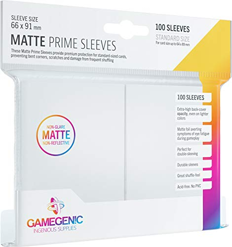 Gamegenic, Matte Prime Sleeves White, Sleeve Color Code: Gray