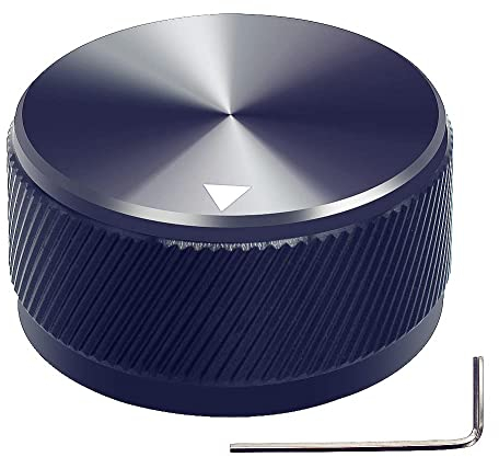 mxuteuk Gitarre Knobs Schwarz Gitarre Knöpfe Potiknöpfe Audio Lautstärkeregler Aluminium Rotary Potentiometer Drehknoepfe für E-Gitarren Bassschraube Ersatzteil Typ 34x17 mm(d * h) KNOB-06-34BK