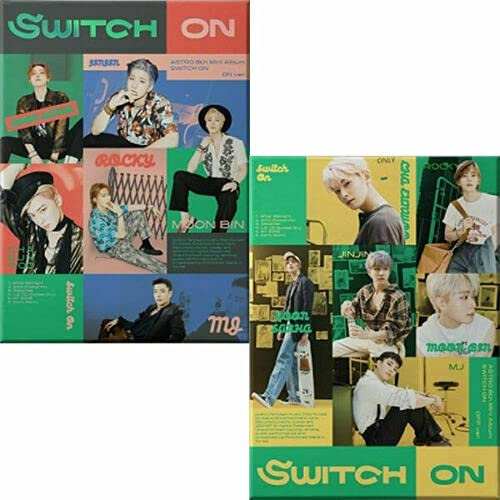 ASTRO [ SWITCH ON ] 8th Mini Album [ ON / OFF ] RANDOM VER. 1ea CD+84p Photo Book+8p Lyric Book+2ea Photo Card +1ea Sticker+1ea Post Card K-POP SEALED+TRACKING NUMBER