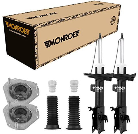 Monroe 2 Stoßdämpfer Vorne + Domlager und Staubschutz für Ford Fiesta 6