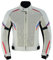 LOVO Veste de moto perforée tricouche d'été pour homme, gris, 6XL