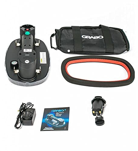 Nemo Grabo Elektrischer Vakuum-Saugnapf mit 1 Akkusatz, für Holz, Trockenbau, Granit, Glas, Fliesen, Porzellan