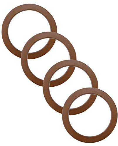 Curqia 4 x runde Holzgriffe, Ersatzwerkzeuge zum Selbermachen, handgefertigtes Zubehör, 13,5 cm Durchmesser, Braun