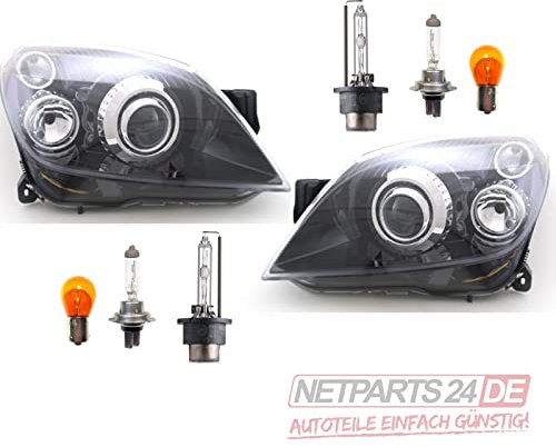 Johns, Scheinwerfer Set Xenon passend für Opel Astra H LR 2x D2S H7 PY21W + Steuergerät