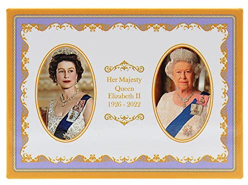 The Leonardo Collection Majesty Queen Elizabeth II Commemorative Magnet, LP18217, White, L9cm