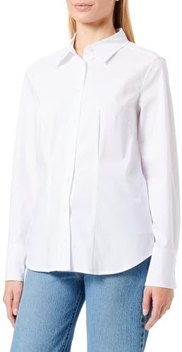 Betty Barclay Damen Hemdbluse mit Kragen Weiß,46