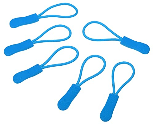PATIKIL 30Pack Reißverschluss Züge Ersatz Erweiterungskabel Handgriff Befestigung Label Etikett Erweiterung Fixierung Abzieher für Gepäck Rucksäcke Jacken See Blau