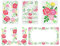 FINGERINSPIRE 3 STÜCKE Rose Blumen Rebe Malerei Schablone 29.7x21 cm Aushöhlen Floral Rose Handwerk Schablonen Wiederverwendbare Bordüre Spitze Dekoration Pflanzenblätter Schablone Für Wand, Fliesen