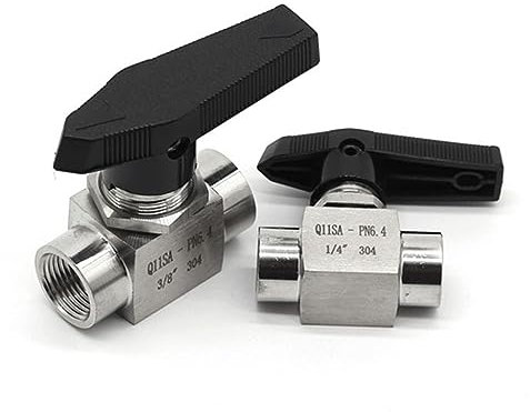 1 Stück 1/8 1/4 3/8 1/2 3/4 Edelstahl Innengewinde Kugelhahn, Hochdruck-Hochtemperatur-2-Wege-Kugelhahn (Size : 1/4)