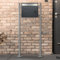 ECD Germany Boîte aux Lettres sur Pied, Anthracite-Argent, 36x11,5x31,5 cm, Acier INOX, Mailbox avec Plaque Nominative, Design Poteau, 2 Clés, Support Argent Métallique, 120 cm, Kit de Montage Inclus