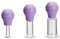 Set di coppettazione facciale per viso, 3 dimensioni, per terapia di coppettazione facciale, in silicone, per massaggio sottovuoto per occhi, viso, cellulite, rughe facciali (viola)
