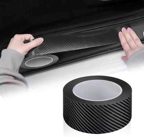 1 PC Upgrade Protecteur de seuil de Garde de Porte de Voiture, 6D Bandes/Film Protecteur Autocollant Adhésif pour portière de Voiture/Pare-Chocs Avant et arrière/Protection de seuil