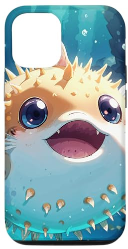 iPhone 12/12 Pro Happy Puffer Fish Anime Image Case