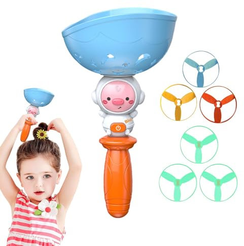 Light Up Flying Saucers, Interactive Light Up Cat Toy - Rotating and Luminous Disc Launcher, Indoor Outdoor Toys, Flying Disc Party Gift for Outdoor Activities