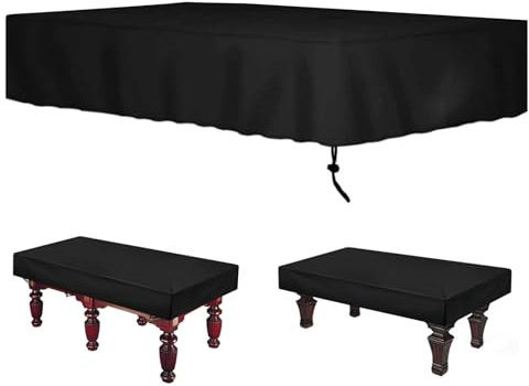 Grtheenumb Pool Table Cover 7ft Waterproof 210D Oxford Cloth Billiard Table Covers with Drawstring Dustproof Scratchproof UV Protection Pool Table Covers, Small, Pool Table Cover