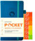 LADYACCES Taschenkalender 2025 [Jan.2025-Dez.2025 - Kleine Größe 16,5 x 9 cm] - Kalender 2025 Klein mit PU Leder Hardcover - A6 Planer 1 Woche 2 Seiten mit Innentasche - Seeblau EUWMA6