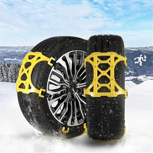 YFFYSM 6 Stück Auto Schneeketten für Audi Q2 Q3 Q4 Q5 Q5L Q7 Q8,2 Minuten Schneeketten Schnellmontage,für Reifenbreite 165-265mm.