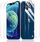 Fylnatc 2 x Protector de Pantalla para iPhone 12 Mini + 2 x Protector Camara + 2 x Cristal Vidrio Templado Trasera, Cristal Vidrio Templado, Antiarañazos, Dureza 9H, Sin Burbujas