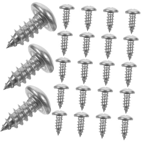 OUNONA 100stücke Schrauben Für Holz Wandplattenschrauben Aus Edelstahl Selbstschneidende Blechschrauben Robuste Und Rostfreie Verbindungselemente Für Heimwerkerarbeiten
