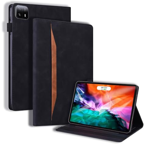 Mldjomid Funda Compatible con Xiaomi Pad 6 11.0 2023 Protectora Carcasa con Función de Soporte PU Flip Tableta Cover Case para Xiaomi Pad 6 11.0 2023 Tablet Protectora, Negro