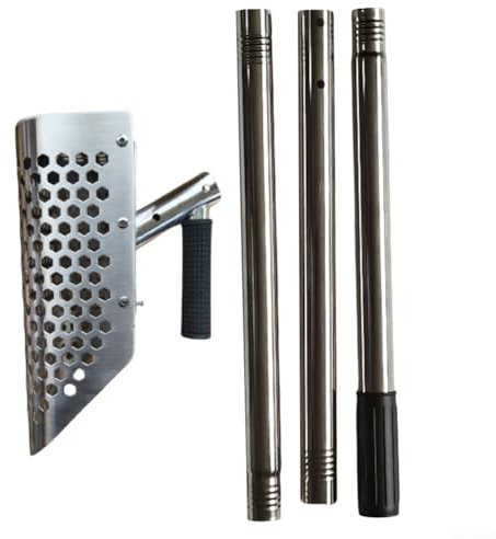 Rastrello elegante e in acciaio inox per principianti ed esperti in cerca di tesori (B)