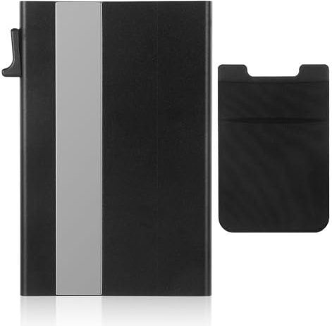 ChauLanBow Lockcard Wallet, Slim Smart Card Holder Wallet, Kartenportmonai Herren, Cardholder Herren, Kartenetui mit Münzfach, Karten Pop Up(Schwarz)