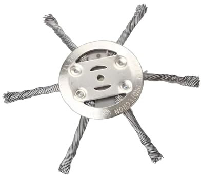 EujRcf 1Pcs Durable Strimmer Head, Wire Strimmer Head, 180mm Diameter, Compatible with Various Strimmers, Ideal for Gardens, Lawns, and Outdoor Areas, Strimmer Wire Brush Head with Knotted Wire