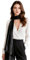LA FERANI Damen Seidenschal 100% Seide schwarz Halstuch Seidentuch 180x90cm Uni Farbe für Anzug formelle Anlässe Stola Business Style Geschenk für Sie (Schwarz)