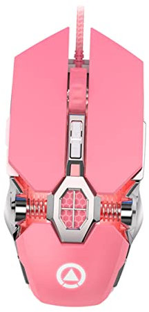 EXCEART Souris Filaire Rose pour Pc avec Éclairage Luminescent Et Commutation Dpi Design Créatif pour Gamers