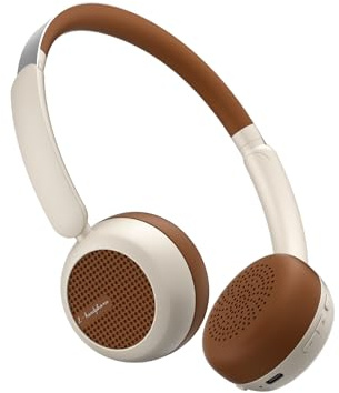 Retro On-Ear Wireless Headphones with Long Battery Life, Hi-Fi Audio Headset Bluetooth 5.4, Noise Cancelling Bluetooth Headphones with Comfortable Earpads for Travel Work Gym