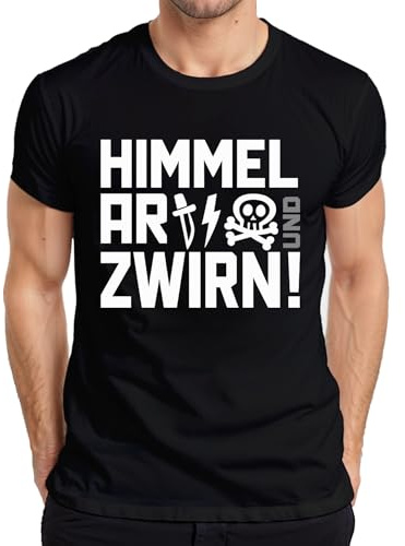 Heaven Ass and Twine Cheeky Funny Skull Punk Lightning Knife Men's T-Shirt, black, XXL