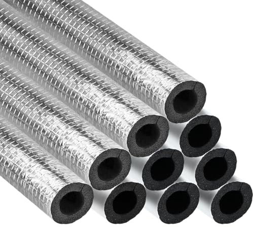 Rechory Tube d'isolation en mousse pour tuyau | Protection contre le gel hivernal, tube isolant pour tuyau d'extérieur – pour chauffe-eau chaude, climatiseur, cour, pelouse, jardin, cour