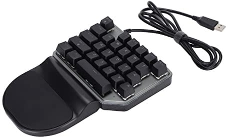 BAFOVY Einhandtastatur, Ergonomisch und Tragbar, RGB-Hintergrundbeleuchtung, 27 Tasten, Ideal für Gamer und Laptops