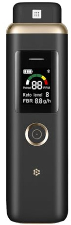 Youbones Professionelles Ketose-Atemanalysegerät Ketose-Atemmessgerät Zur Verfolgung Ihrer Ketone Schwarz