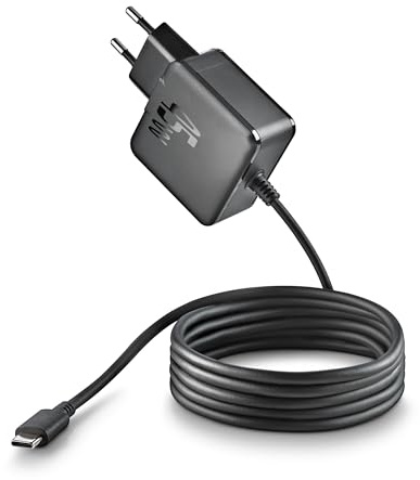 NGS GAN 45W-C - Cargador de Pared Universal USB-C de Alta Potencia, GAN, PD 3.0 - Carga Inteligente Ultrarrápida para Portátiles, Tablets y Smartphones - Protecciones contra Sobrecarga - Cable 1,5 m