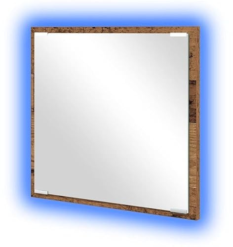 Eleganz Badezimmerspiegel aus Altholz 40x8.5x37 cm - Schrank mit synthetischem Glas, energieeffizient & modern für Bad, Schlafzimmer