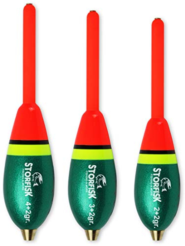 Storfisk fishing & more 3er Set Forellenposen Durchlaufposen, vorgebleit, klein, für extra Weite Auswürfe