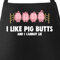 MoonWorks Lustige Grill-Schürze mit Spruch - I like Pig Butts and I cannot lie Parodie Song Küchenschürze schwarz unisize