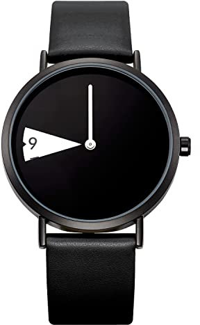 SHENGKE Creative Watch Ultra-Thin Strap Casual Fashion Quartz Minimalist Watch Black