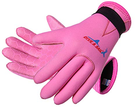 Gants de plongée en néoprène pour Enfants 3 mm - Gants antidérapants pour Natation, plongée, Surf, Sports Nautiques pour garçons et Filles, Enfant, Rose, L: Suitable for 9-12 Years Old Children