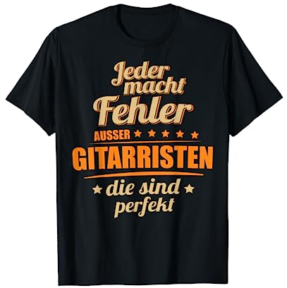 Gitarrist Shirt Gitarre Spielen Geschenk E-Gitarre T-Shirt