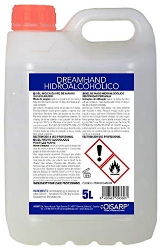 GEL HIGIENIZANTE.Gel hidroalcohólico,antibacterias de secado instantáneo. Garrafa 5LX2 U (10L)