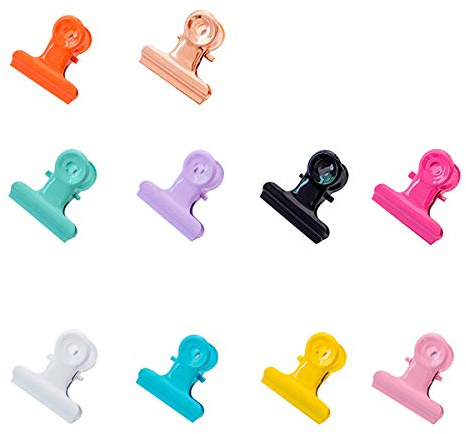 STOBOK Runde Metallclips Büroklammern Bunte Clips 10 Stück Für Rechnungen Dokumente Fotos Tickets Papier Als Clip-Rechnung Für Home Office Schule Und Küche