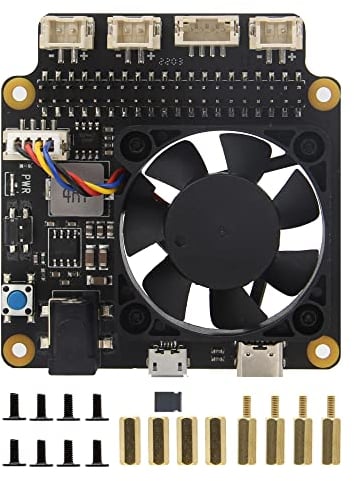 Geekworm Raspberry Pi 5 X735 V3.0 Expansion Board with PWM Cooling Fan & Safe Shutdown & DC 6V-30V Width Voltage Input for Raspberry Pi 5 / Raspberry Pi 4 / 3B+/ 3B / 2B