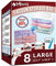 Vacuum Storage Bags Pack Of 8 Large Space Saver Bags For Clothes With Pump(8Large)