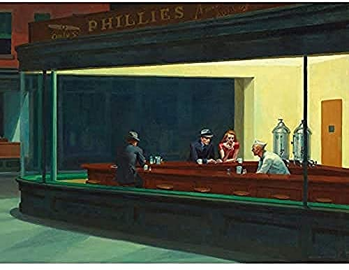 Fine Art Prints Edward Hopper Nighthawks Kultige Malerei Kunstdruck Leinwand Premium Wanddekoration Poster Wandbild