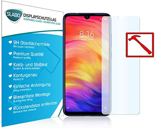 Slabo Premium Pellicola Protettiva in Vetro Temperato per Xiaomi Redmi Note 7 | 7 PRO Tempered Glass Crystal Clear Graffi Fino a 9H